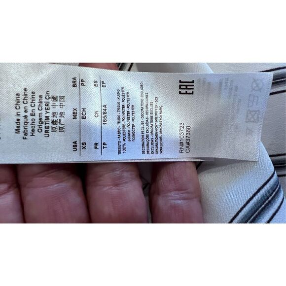 A/X ARMANI EXCHANGE WHITE BLUE SLEEVELESS TOP WOMENS SIZE XS - Picture 7 of 7